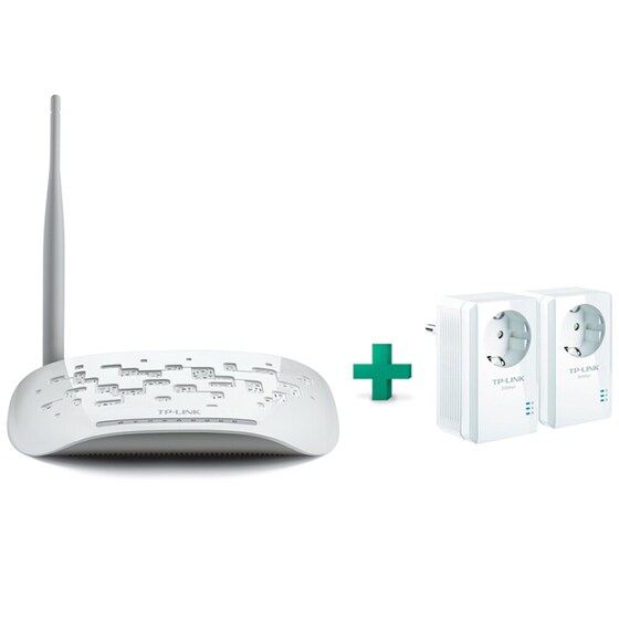 TP-Link TD-W8951ND & PowerLine TP-Link TL-PA2010P Kit - Ασύρματο Modem Router & Powerline Kit image 0