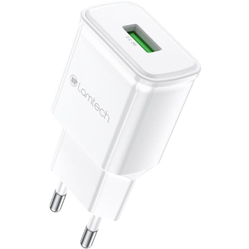 Φορτιστής Πρίζας Lamtech LAM021950 1x USB-A 18 W - Λευκό