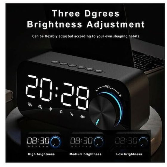 Ψηφιακό Ρολόι Επιτραπέζιο Andowl Q-YX126 - Μαύρο image 6