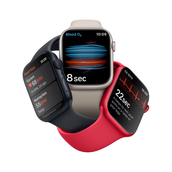 Apple Watch Series 8 Cellular 45mm Midnight Aluminium Case with Midnight Sport Band - Regular image 4
