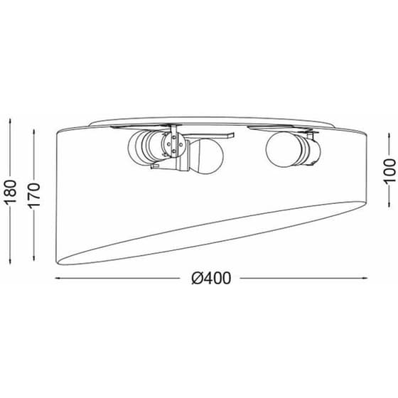 Φωτιστικό Πλαφονιέρα Aca Pablo Ad8030pg από Μέταλλο/Ύφασμα - Γκρι image 2