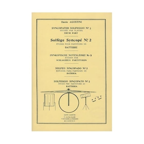 Βιβλίο Ρυθμικής Αγωγής Dante Agostini Solfege Syncope, Vol.2 image 0