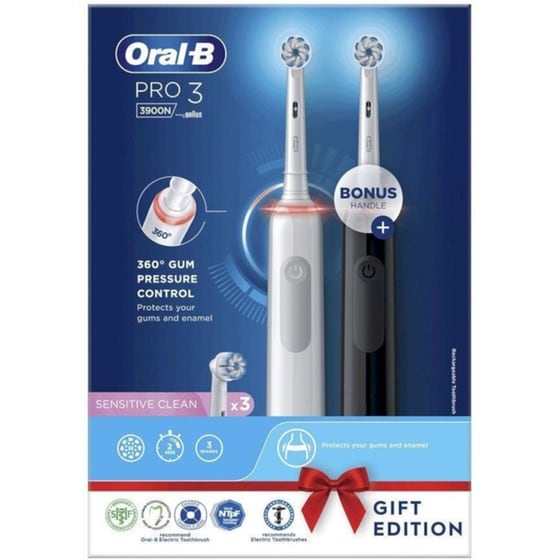 Σετ Ηλεκτρικές Οδοντόβουρτσες ORAL-B PRO 3 3900 - Μαύρο/Λευκό image 3