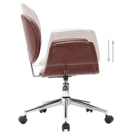 Τραπεζαρίας Πολυθρόνες Περιστρεφόμενες Δερματίνη Vidaxl  2 Τμχ - Καφέ image 3