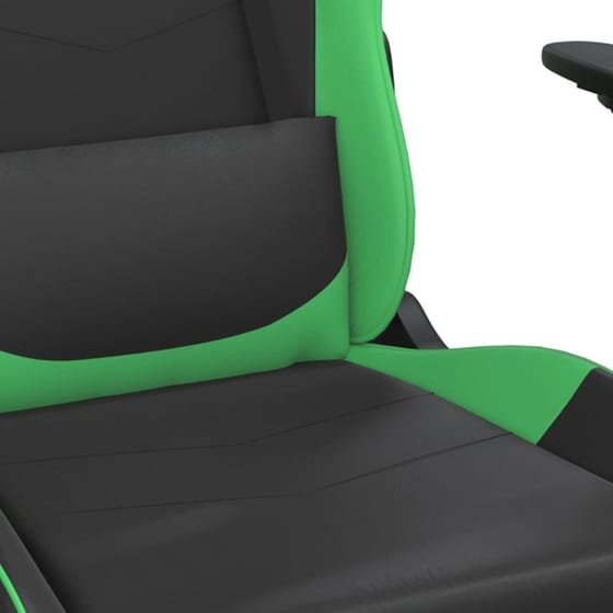 Καρέκλα Gaming VIDAXL 3143656 με Υποπόδιο από Τεχνητό Δέρμα - Μαύρο image 5