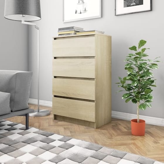 Vidaxl Συρταριέρα Sonoma Δρυς 60 X 35 X 98,5 Εκ. Από Μοριοσανίδα image 0