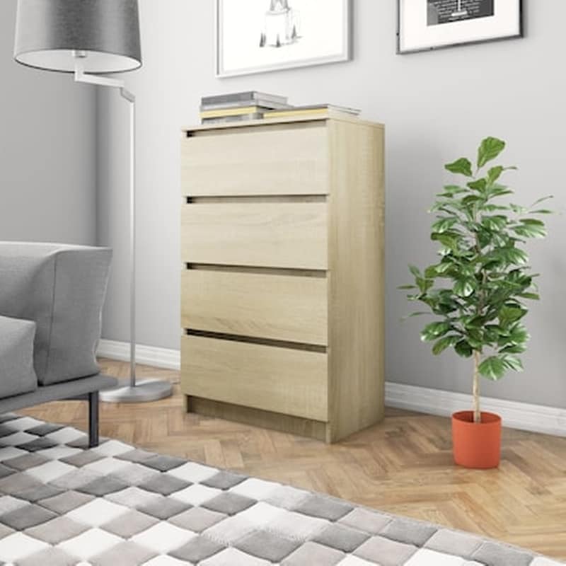 Vidaxl Συρταριέρα Sonoma Δρυς 60 X 35 X 98,5 Εκ. Από Μοριοσανίδα VIDAXL