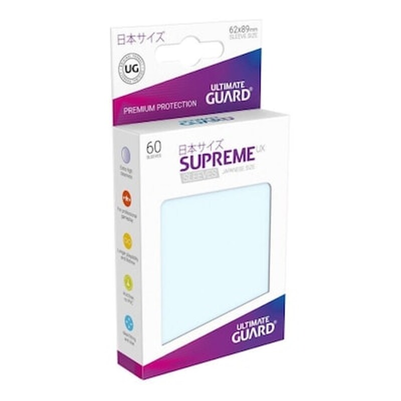 Ultimate Guard Supreme Ux Japanese Sleeves 60ct – Transparent