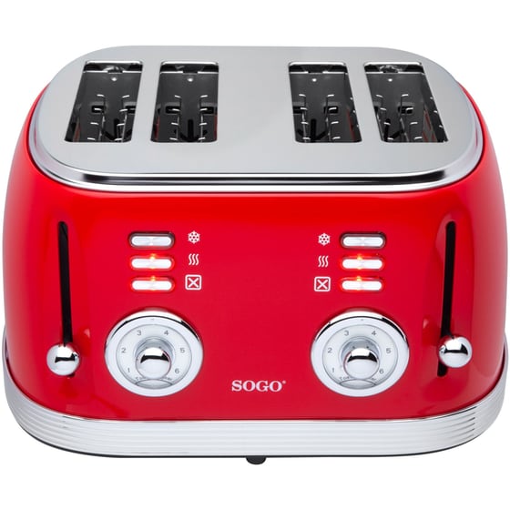 SOGO TOS-SS-5465 4 Θέσεων 1500W Κόκκινο Φρυγανιέρα image 3