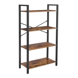Μεταλλική Ραφιέρα Με 4 Ξύλινα Ράφια 66 X 30 X 120 Cm Vasagle Lls60bx