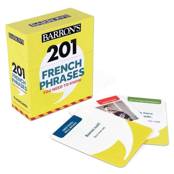 201 French Phrases You Need to Know Flashcards (Barron's Foreign Language Guides) image 0