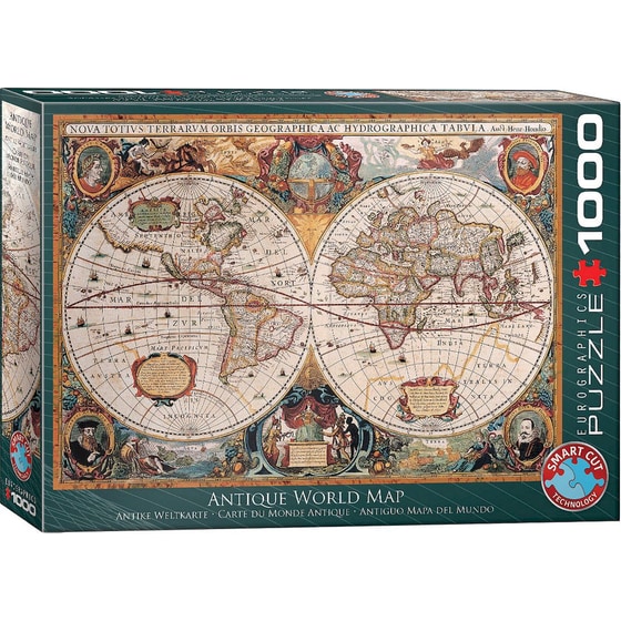 Παζλ Eurographics Antique World Map Orbis Geographic Mercator-Hondius Atlas (1000 Κομμάτια) image 0