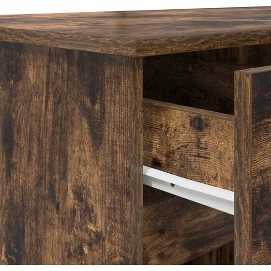 Γραφείο VidaXL από Επεξεργασμένο Ξύλο 140x49x76 cm - Καπνιστή Δρυς image 7