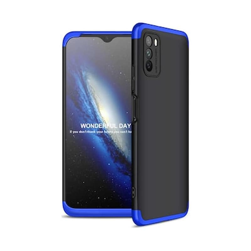GKK Θήκη Xiaomi Poco M3 - Gkk 360 Full Body Protection - Black/Blue