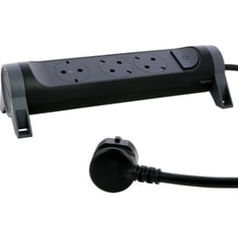 Πολύπριζο Legrand με διακόπτη 3 θέσεων 1.5m - Black/Grey