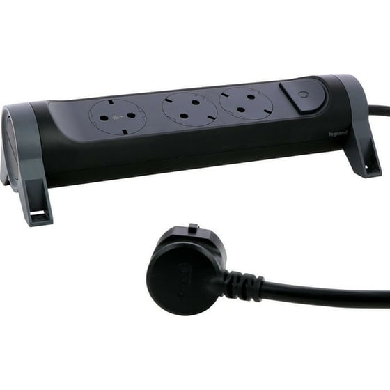 Πολύπριζο Legrand με διακόπτη 3 θέσεων 1.5m - Black/Grey image 0