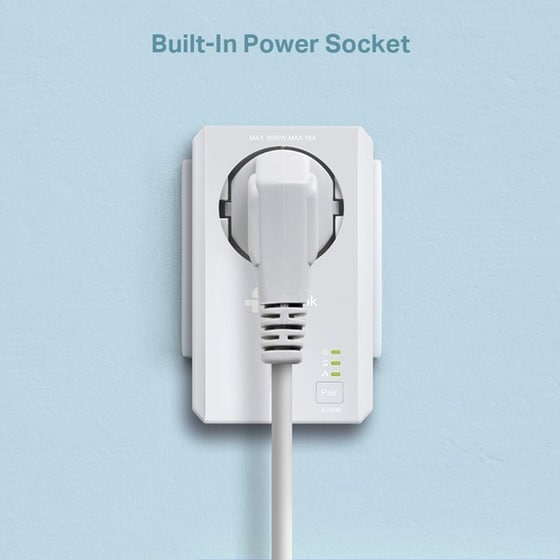 TP-Link AV500 TL-WPA4226KIT Powerline Διπλό Kit Ασύρματη Σύνδεση Passthrough έως 500Mbps με WiFi 4 και 2 Θύρες Ethernet image 3