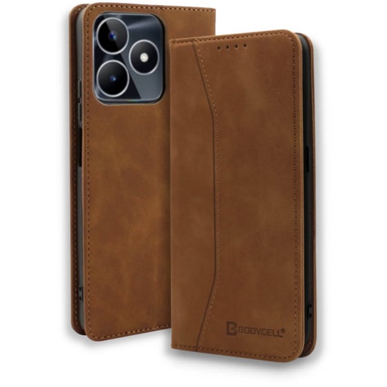 Θήκη Realme C53 - Bodycell Πορτοφόλι - Brown image 0