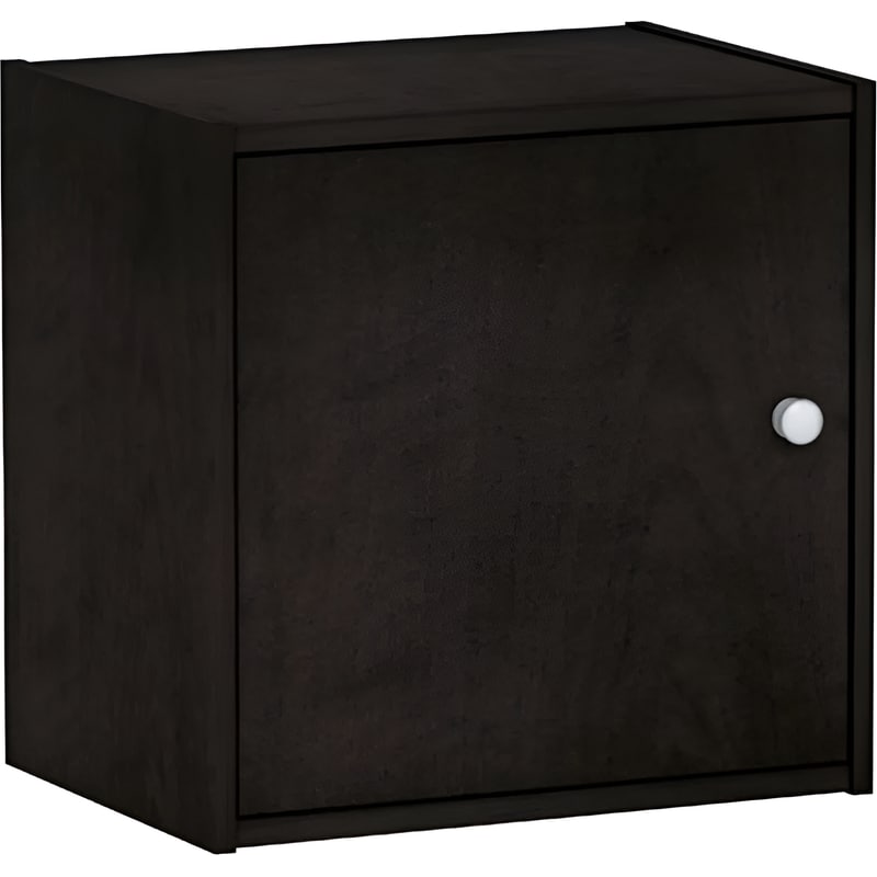 Κουτί Βιβλιοθήκης Woodwell από Μελαμίνη με Πορτάκι 40×29 cm – Wenge/ Μαύρο