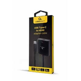 Cablexpert Usb Type-c To Hdmi Adapter Cable 4k@30hz 15cm Black Retail Pack
