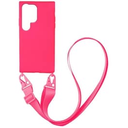 Θήκη Samsung Galaxy S23 Ultra - Sonique Carryhang Liquid Silicone Strap - Ροζ