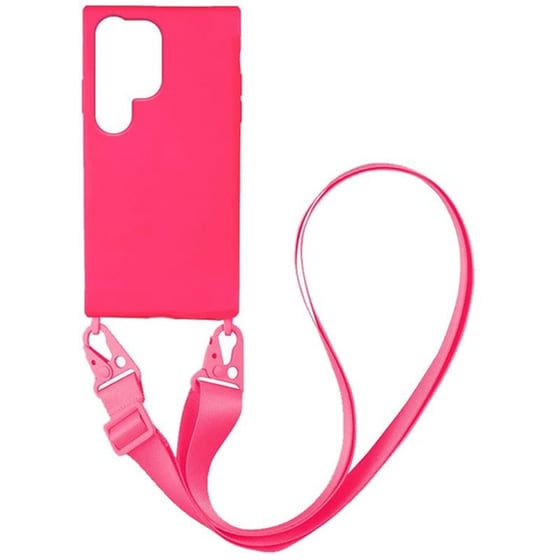 Θήκη Samsung Galaxy S23 Ultra - Sonique Carryhang Liquid Silicone Strap - Ροζ image 0
