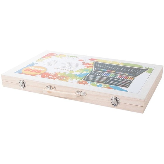 Σετ Ζωγραφικής Aria&nbsp;Trade Ξύλινη&nbsp;Βαλίτσα (188 Τεμάχια) image 4