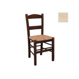 Καρέκλα Woodwell  Σύρος  Άβαφη Με Ψάθα Αβίδωτη C35956 - Καφέ