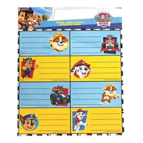 Ετικέτες Τετραδίων Gim Paw Patrol (2 Φύλλα - 16 Τεμάχια) image 0