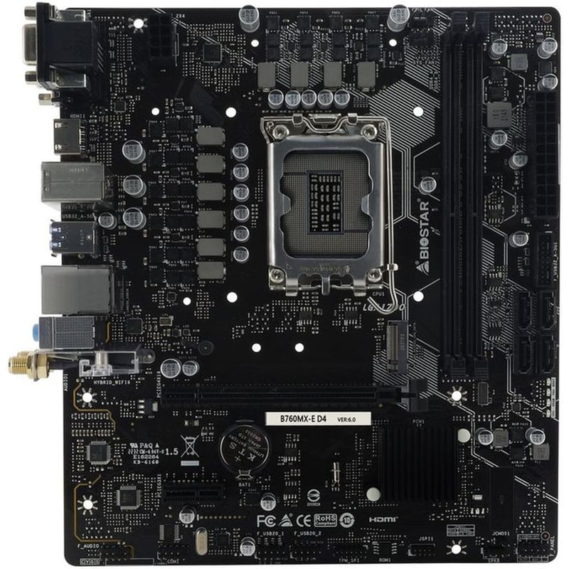 BIOSTAR Biostar B760MX-E D4 Intel B760 Micro ATX με Socket Intel 1700