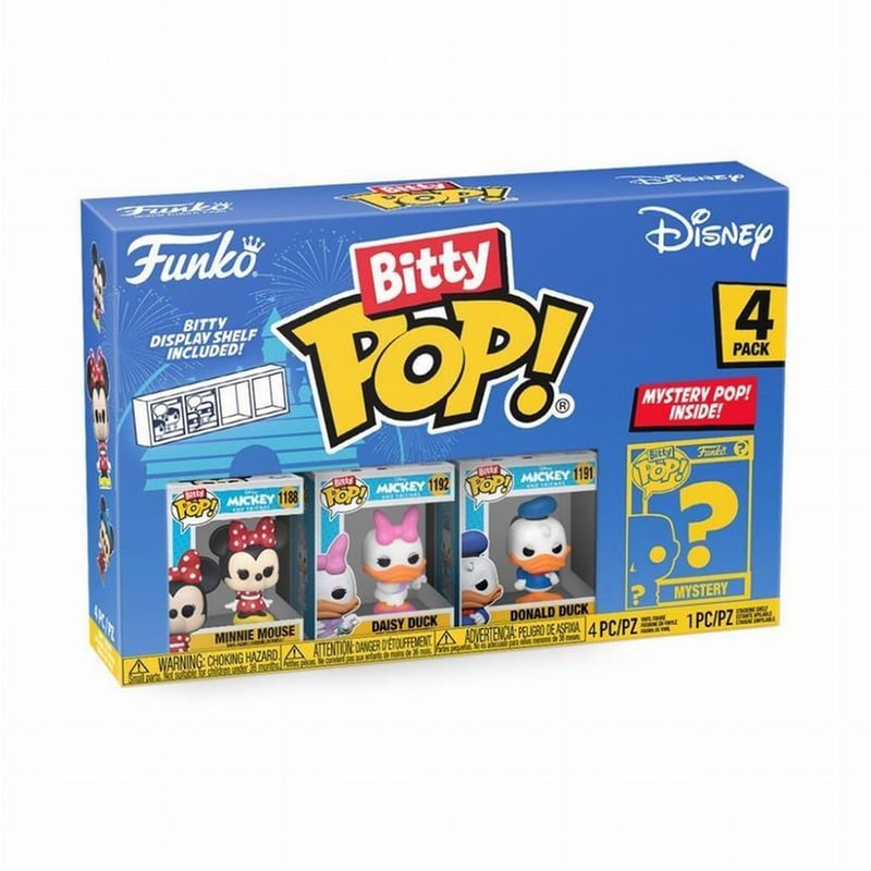 FUNKO Funko Bitty Pop! - Disney - Minnie Mouse, Daisy Duck, Donald Duck And Chase Mystery 4-pack