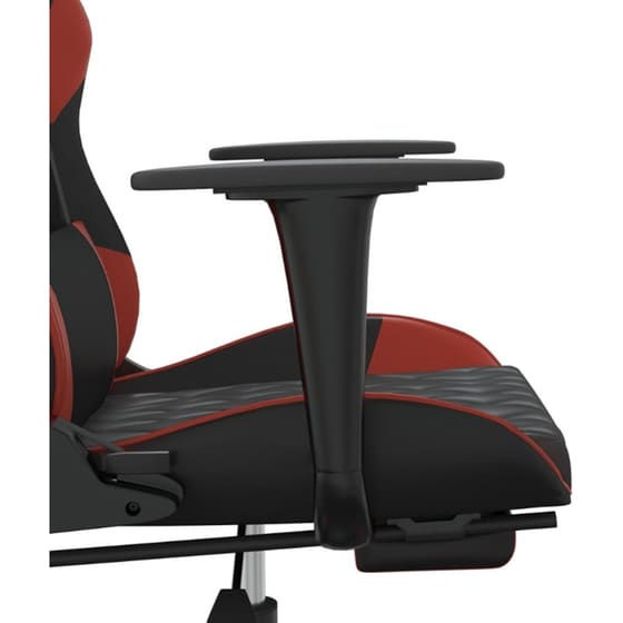 Καρέκλα Gaming VIDAXL 3143771 με Υποπόδιο από Τεχνητό Δέρμα - Μαύρο image 7
