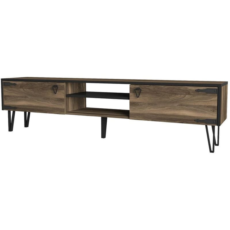 ESMARKET Έπιπλο Τηλεόρασης Thira Μοριοσανίδα 180x30x49cm - Καφέ