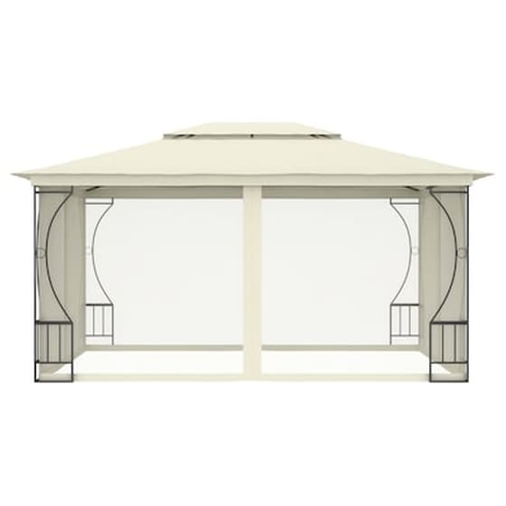 Κιόσκι Vidaxl Ατσάλινο με Κουρτίνες 3x4x265cm - Κρεμ image 3