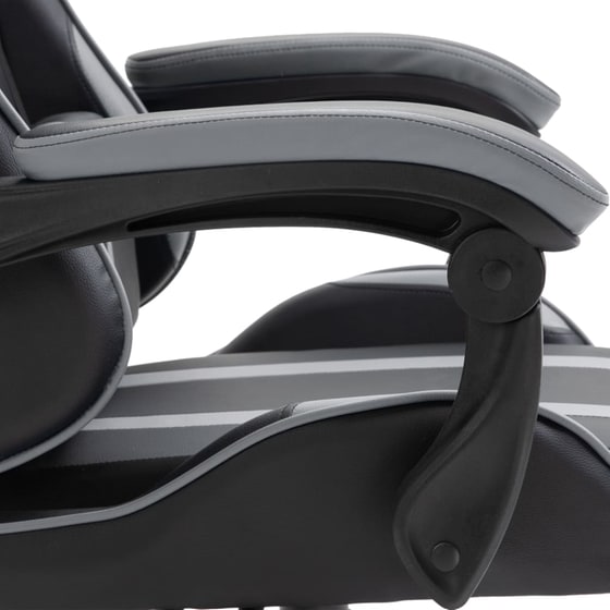 Καρέκλα Gaming VidaXL από Τεχνητό Δέρμα - Μαύρη/Γκρι image 6