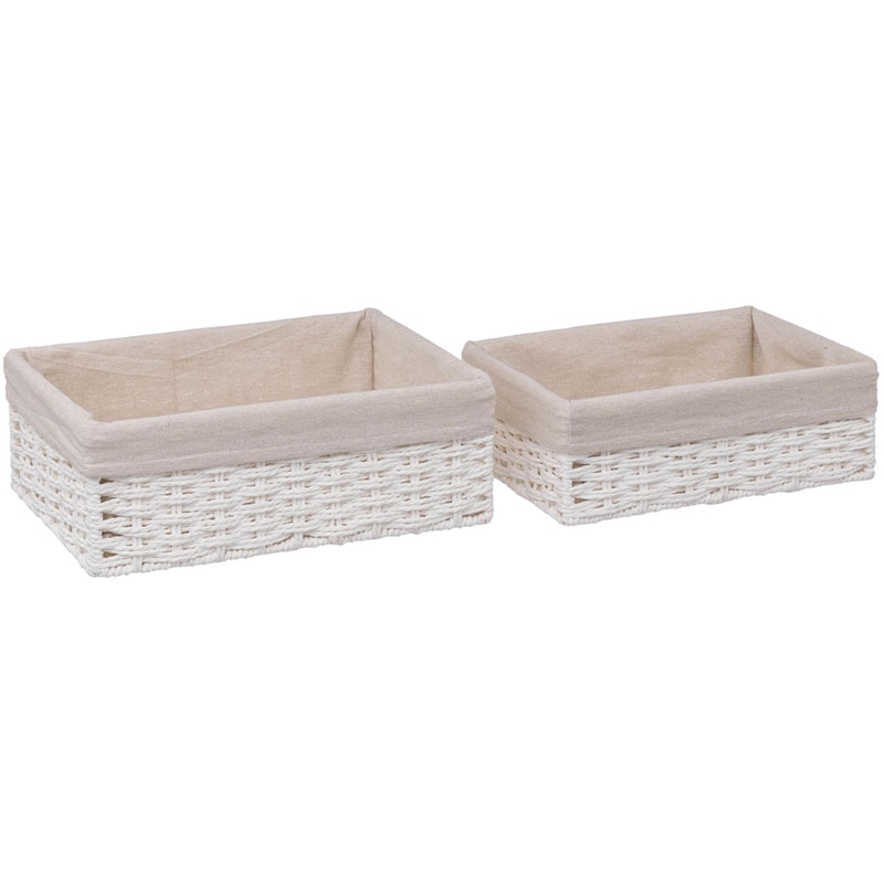 SPITISHOP Καλάθια Αποθήκευσης Spitishop Χάρτινο 2Τμχ - Μπεζ