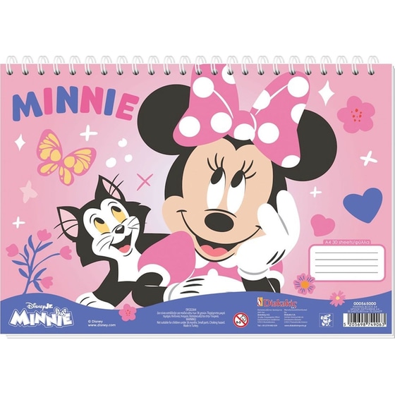 Μπλοκ Ζωγραφικής Διακάκης Minnie Α4 30 Φύλλων 1 Τμχ - Τυχαία Επιλογή Σχεδίου image 1