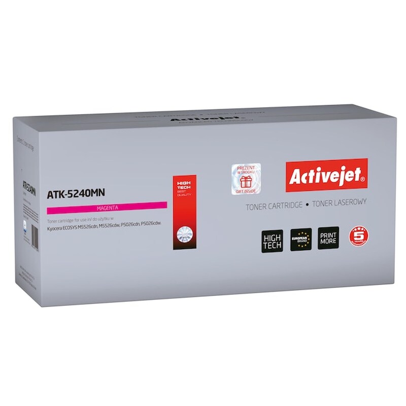 Toner Συμβατό Activejet Atk-5240mn Kyocera Tk-5240m (3000 Σελίδες) Magenta
