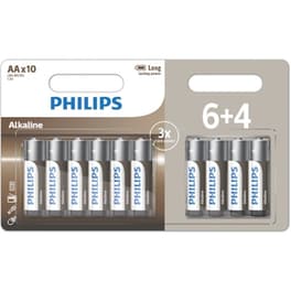 Philips Αλκαλικές Μπαταρίες Lr6a10bp AA 1.5V 10τμχ