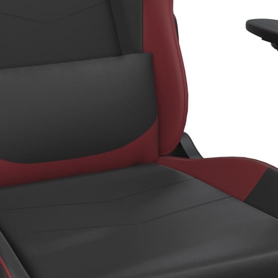 Καρέκλα Gaming VIDAXL 3143660 με Υποπόδιο από Τεχνητό Δέρμα - Μαύρο image 5