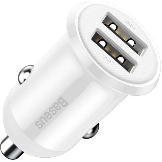 Φορτιστής Αυτοκινήτου Baseus Grain Pro CCALLP-02 3.1A - Λευκό image 0