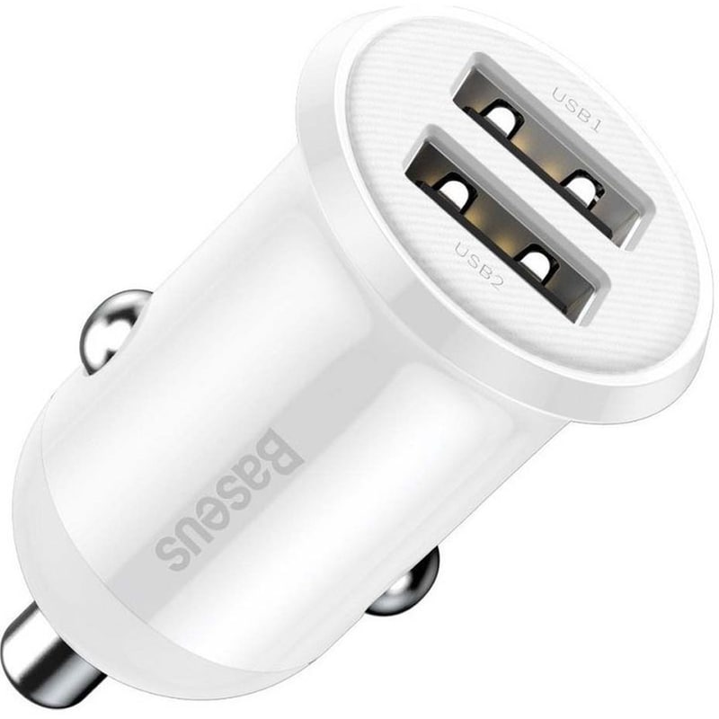 BASEUS Φορτιστής Αυτοκινήτου Baseus Grain Pro CCALLP-02 3.1A - Λευκό