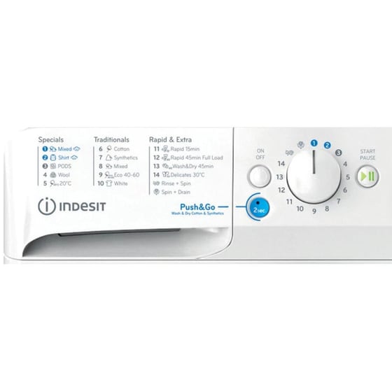 INDESIT BDE 107436 WKV EE 10kg/7kg 1.400 Στροφές Λευκό Πλυντήριο Στεγνωτήριο image 3