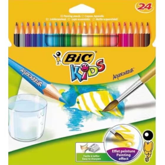 Ξυλομπογιές BIC Ακουαρέλας 24 Τεμάχια image 0