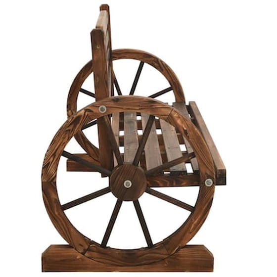 Παγκάκι Κήπου VidaXL από Μασίφ Ξύλο Ελάτης 112x61x78 cm - Καφέ image 3