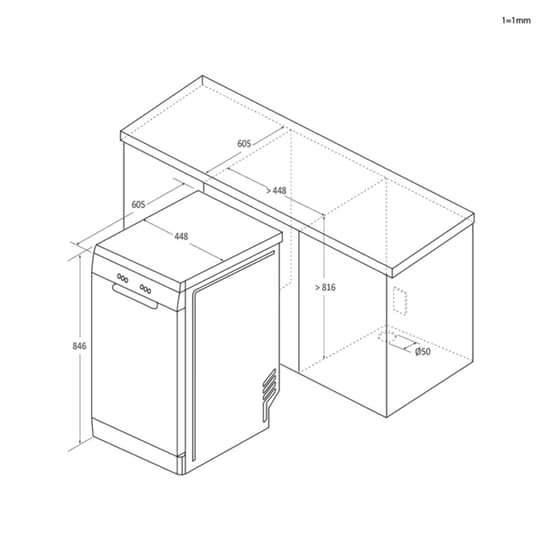 CANDY CDPH 2D1047W-01 για 10 Σερβίτσια Λευκό Πλυντήριο Πιάτων image 10
