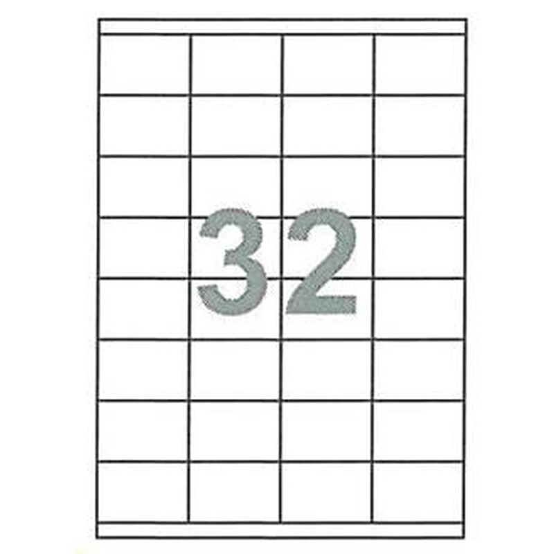 Αυτοκόλλητες Ετικέτες Next Fleks Λευκό (100 Φύλλα - 3.200 Τεμάχια )