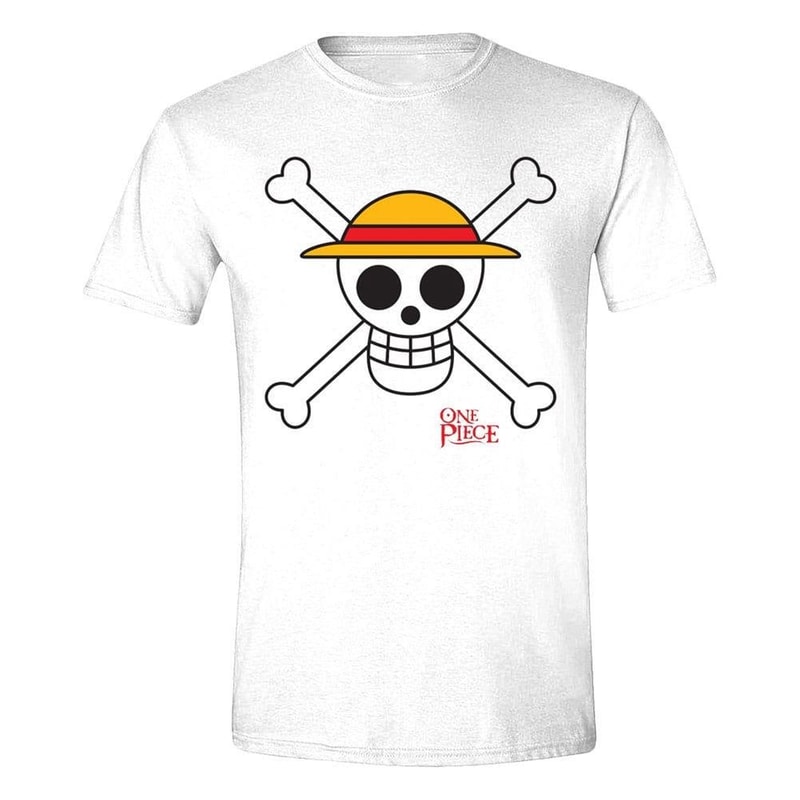 PCMERCH T-shirt Pcmerch One Piece Skull Logo - Λευκό