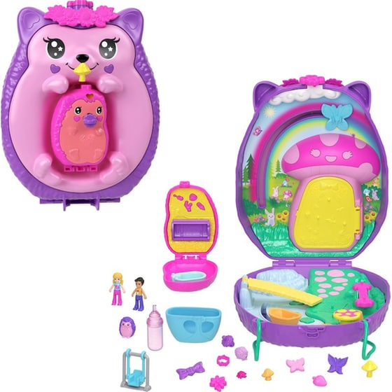 Polly Pocket Polly Mini: Τρέντι Τσαντάκι Μαμά Σκατζόχοιρος & Σκατζοχοιράκι (JBJ91) image 3