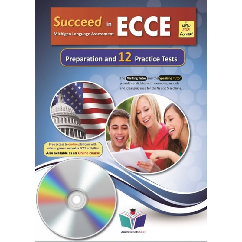 Succeed in ECCE Michigan Language Assessment NEW 2021 Format (12) Practice Tests - Audio CDs